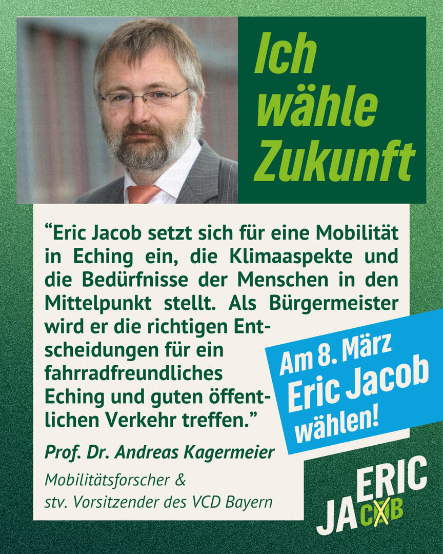 Prof. Dr. Andreas Kagermeier Mobilitätsforscher &amp; stv. Vorsitzender des VCD Bayern